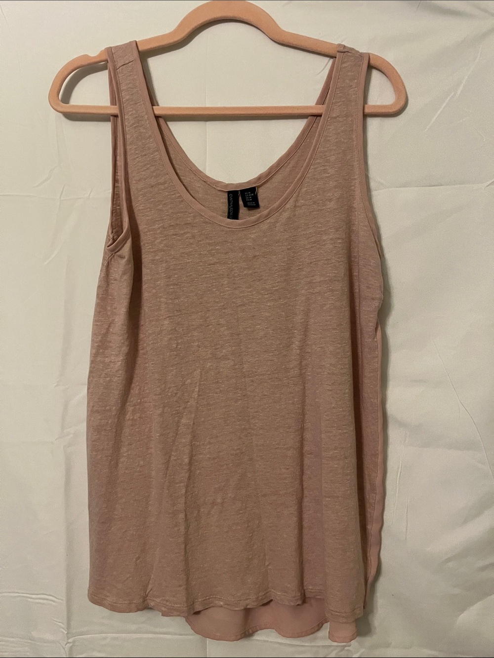 Cynthia Rowley Dusty Rose Layered Hem Tank